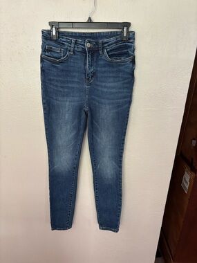 Judy Blue 7-28 Mid-Rise Blue Stretch Skinny Jeans